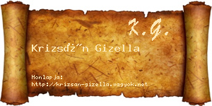 Krizsán Gizella névjegykártya